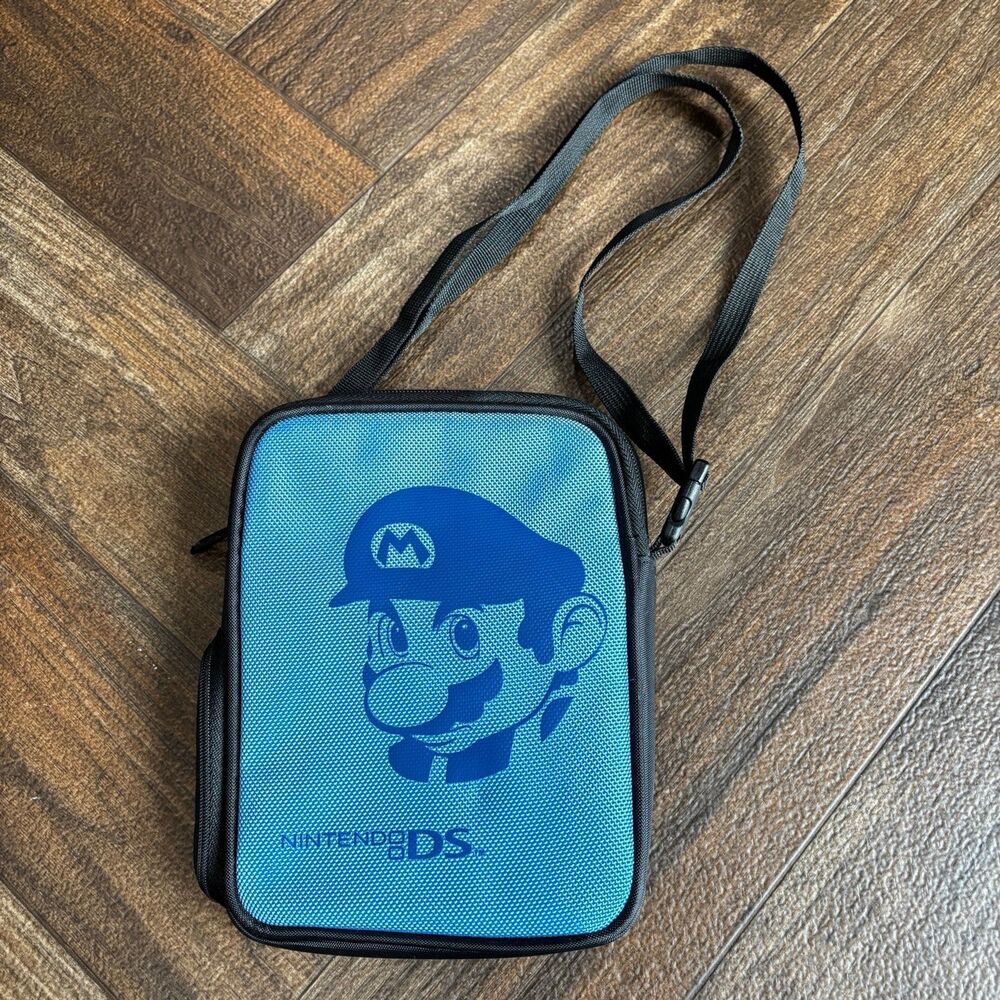 Nintendo DS Super Mario Bros Video Game Soft Shell Protective Storage Case Blue